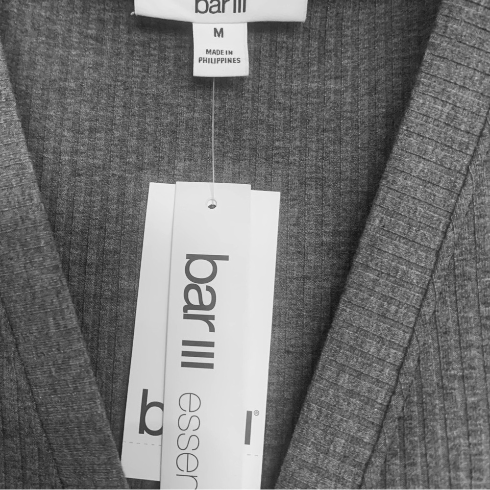 Bar III Ribbed Button Up Dress - Picture 9 of 10